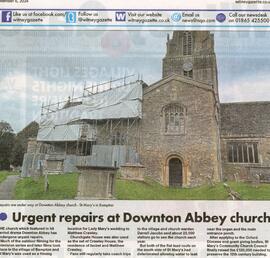 Repairs to the south, lower roof at St. Mary's church