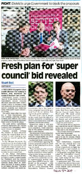 Thoughts for and against an Oxfordshire Unitary Authority