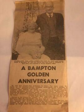 Mr & Mrs George & Annie Smith.  Golden wedding anniversary