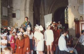 Children performing 'Noyes Fludde' in June 1988 in St Mary's Church.