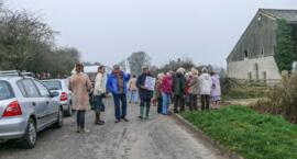 Protest at the idea of 160 houses being built in New Road.  March 13th 2014