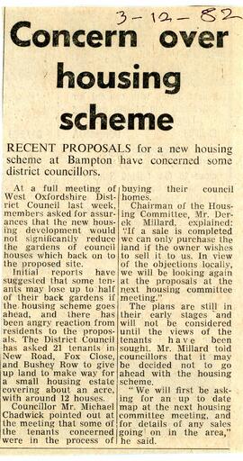 Dec 3Rd 1982 Concern Over Proposed Housing Scheme In Bampton