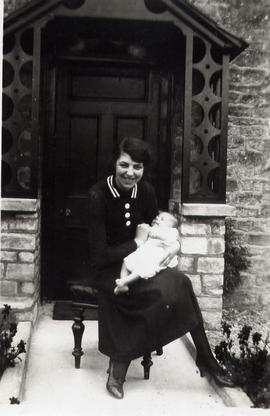 Gladys Townsend holding nephew Frank Hudson