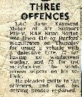 Raymond Maher  Fined by Burford Magistrates 1970