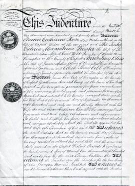 Indenture papers for purchase of the old Bell Inn for the WI March 12th 1923