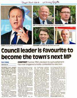 Council Leader James Mills Favourite To Succeed David Cameron As Witney Mp