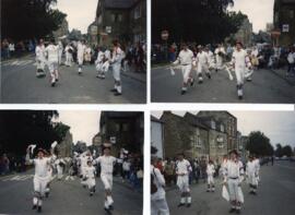 Alec Wixey's morris side dancing at Stow-on-The Wold May 11th 1986