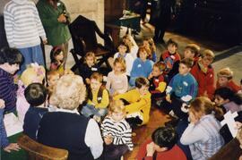 Children at Junior Church on Good Friday. Margaret Battersby is the teacher.1999