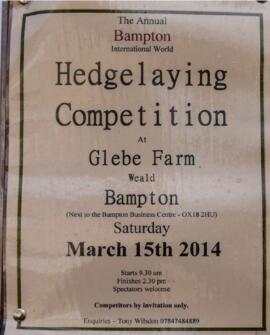 Hedgelaying competition at Glebe Farm March 15th 2014