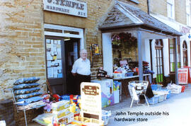 John Temple outside his Hardware Store