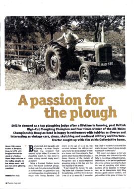 Doug Read OBE A lifetime of match ploughing