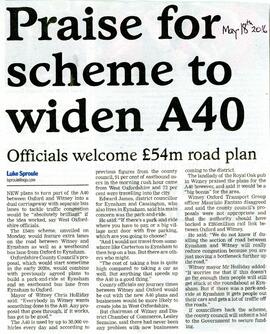 £54M To Widen A40