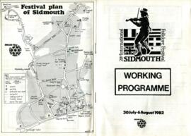 Sidmouth Folk Festival working programme 1982