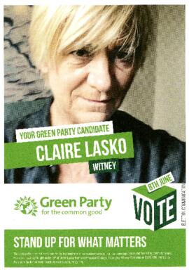 Clare Lasko, Green Party for June 8th 2017 General Election
