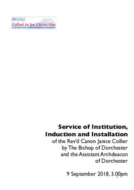 Service of Induction Rev'd Canon  Janice Collier