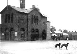 Town Hall in black and white photographs with Descriptions