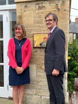 Unveiling of two new clocks on Bampton Town Hall by Professor Sir Martin Landray 2022