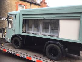 CBL Converted milk float for carrying wine