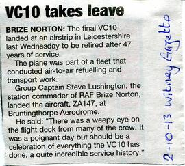 Last Vc10 Leaves Brize Norton