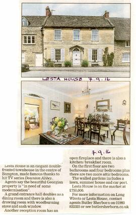 Lesta House For Sale At £750,000 Sept 2016