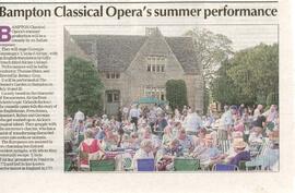 Bampton Classical Opera summer performance