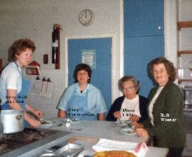 Cooks at Bampton School, c1970s