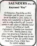 Raymond Saunders  Death announcement 2018