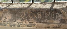 Carved initials etc within the Old  Grammar School