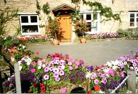 Floral display outside Cromwell House