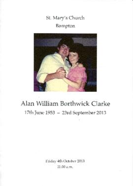 Alan Clarke from the Horse Shoe dies Sept 23rd 2013