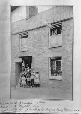 James and Elizabeth Green with their family  in Church St c1904
