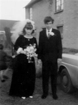 Joe Stevens and Barbara  wedding day 23 12 1967