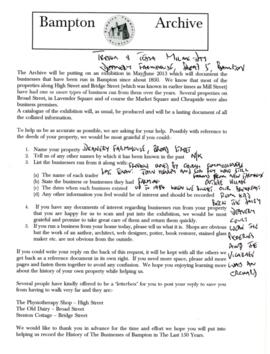 History of Trade in Bampton