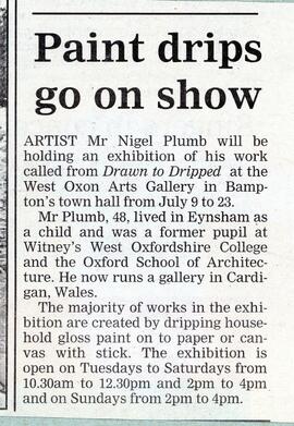 Nigel Plumb exhibits 'Drawn to Dripped'