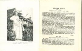 William Wells 1868-1953 Journal reprint No 8 1957