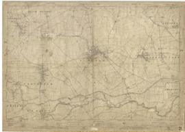 1922 map of Clanfield, Alvescot, Black Bourton, Grafton, Bampton, Aston, Cote & Chimney