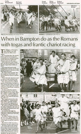 Chariot Racing article in Oxford Mail
