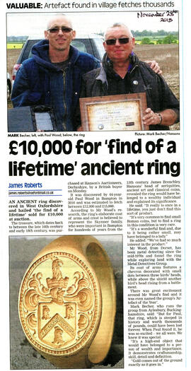 £10,000 for find of a lifetime ancient ring