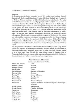 Robson's Commercial Directory of 1839 Bampton and Weald
