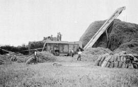 Rick Building Rushton Tractor Thresher