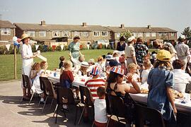 1995 VE Day re-enactment tea party at school